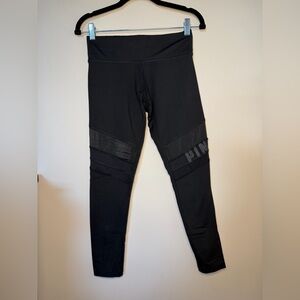 PINK Victoria's Secret Black High-Waist Mesh-Panel Leggings